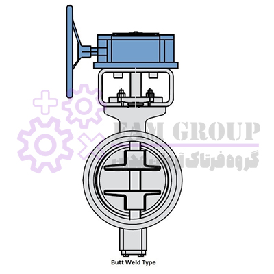 -شیر پروانه ای با انتهای جوشی (Welded Typed Ends Butterfly Valves)